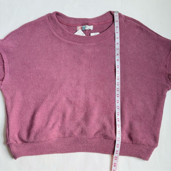 Free People Beach Shadow Crew Blouson-Sleeve Pull Over Sweater Mauve Size XL - Picture 14 of 17